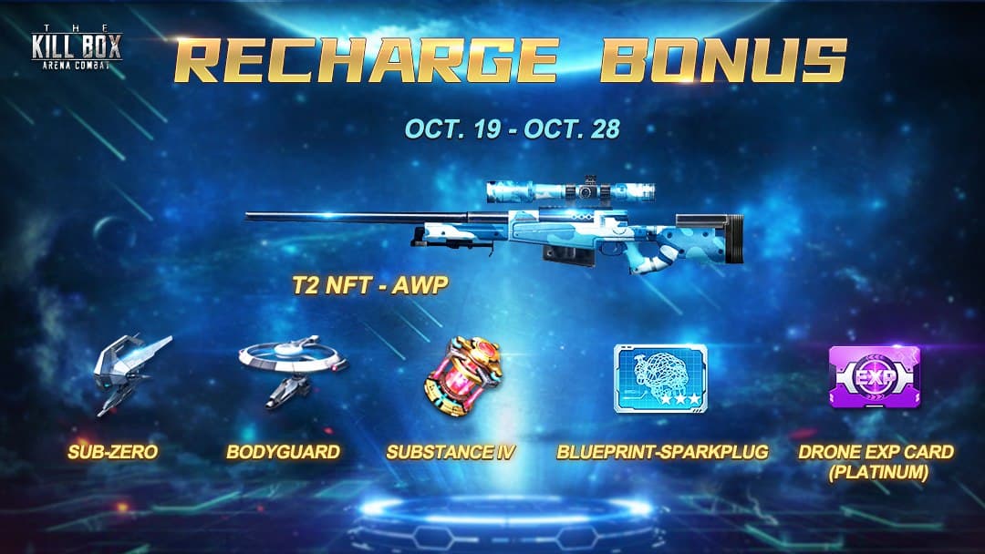 RECHARGE TO WIN YOUR T2 NFT WEAPONS AND DRONES!