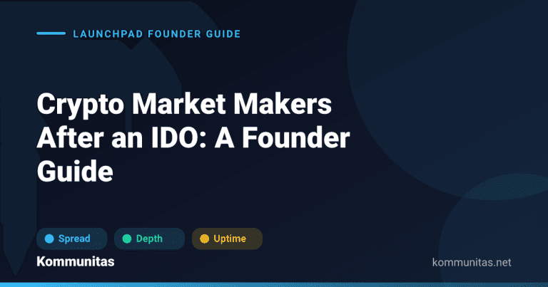 Crypto Market Maker Deals After an IDO: A Founder's Guide to Fees, Token Loans and KPIs